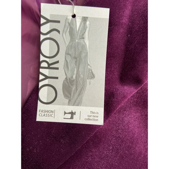 Plum Velvet Longline Coat Size S Vamp Witchy Dark Romantic Mob Wife Statement - Picture 6 of 11